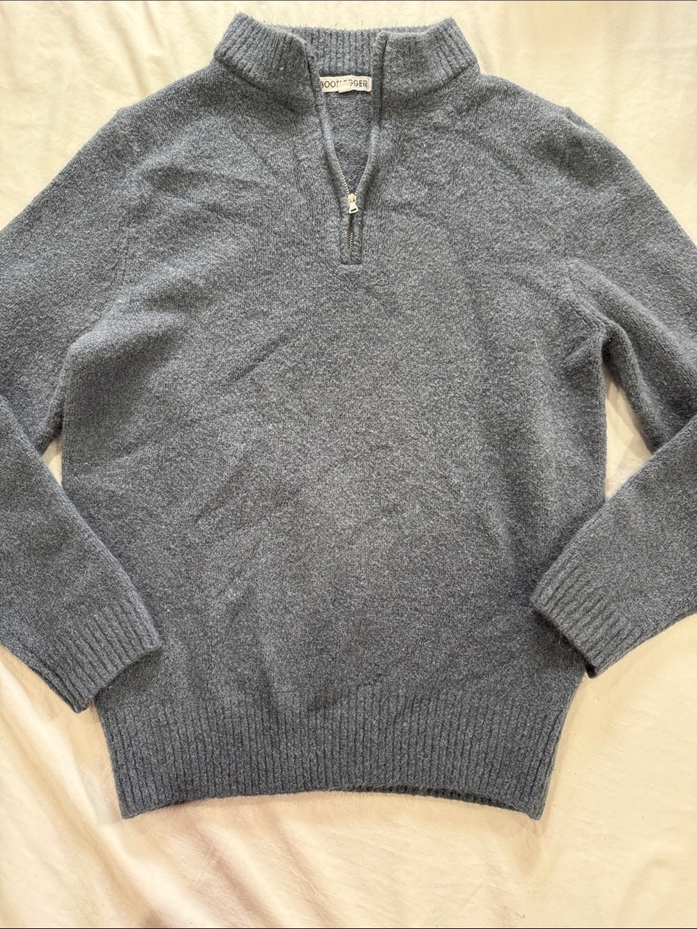 Men's Half-Zip Sweater in Slate Gray knit